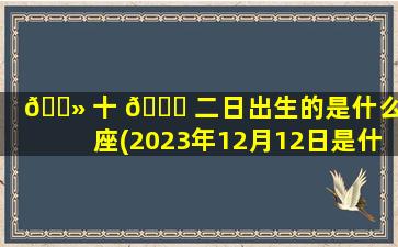 🌻 十 🐋 二日出生的是什么星座(2023年12月12日是什么星座)